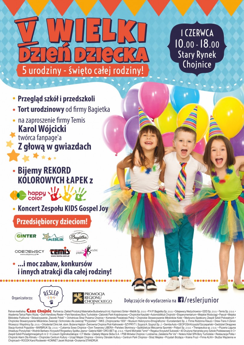 1 czerwca w Chojnicach Wielki Dzień Dziecka! Zobacz program
