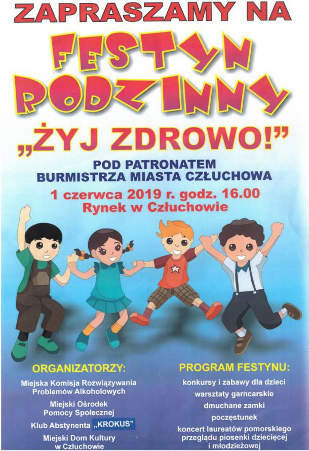 Festyn rodzinny i festiwal piosenki - to propozycje dla mieszkańców Człuchowa na Dzień Dziecka