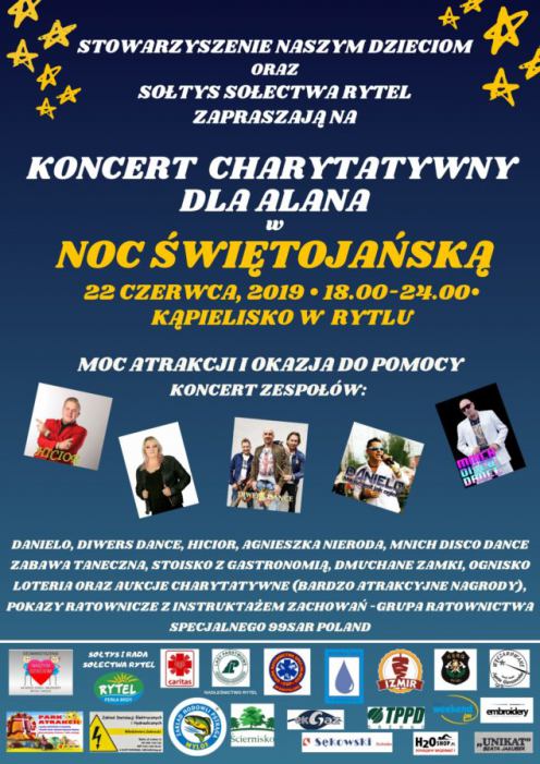 Koncert Charytatywny "Dla Alana" w Noc Świętojańską w Rytlu