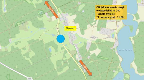 Dziś w powiecie tucholskim uroczyste otwarcie drogi wojewódzkiej nr 240