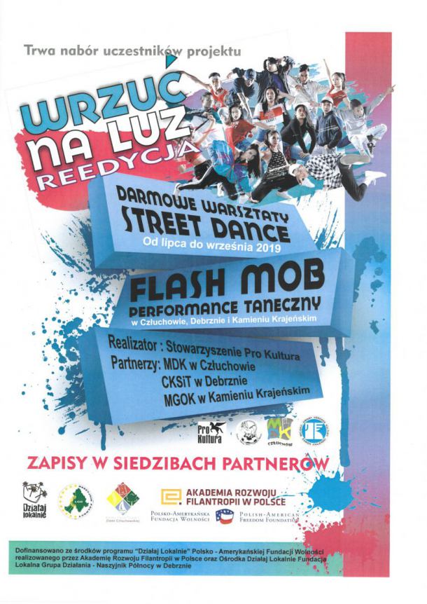 Trwają zapisy na darmowe, wakacyjne warsztaty taneczne w Człuchowie, Debrznie i Kamieniu Krajeńskim