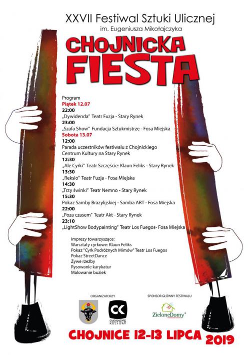 W Chojnicach już w ten weekend zn&oacute;w zagoszczą teatry uliczne z całego kraju (PROGRAM IMPREZY)