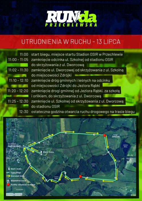 Wielkie bieganie w Przechlewie. Jutro (13.07) RUNda Przechlewska