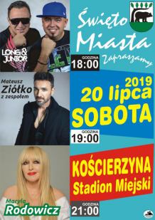 Koncertowa sobota w Kościerzynie podczas Święta Miasta