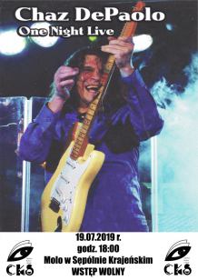 Nowojorski bluesman Chaz de Paolo wystąpi dziś (19.07.) na molo w Sępólnie Krajeńskim