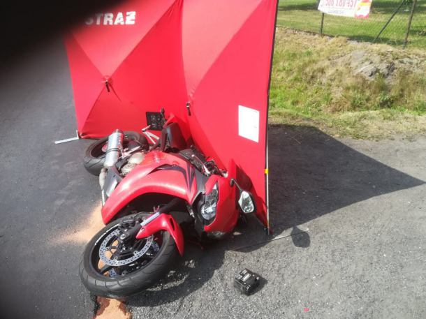 Motocyklista poszkodowany w wypadku w powiecie człuchowskim 