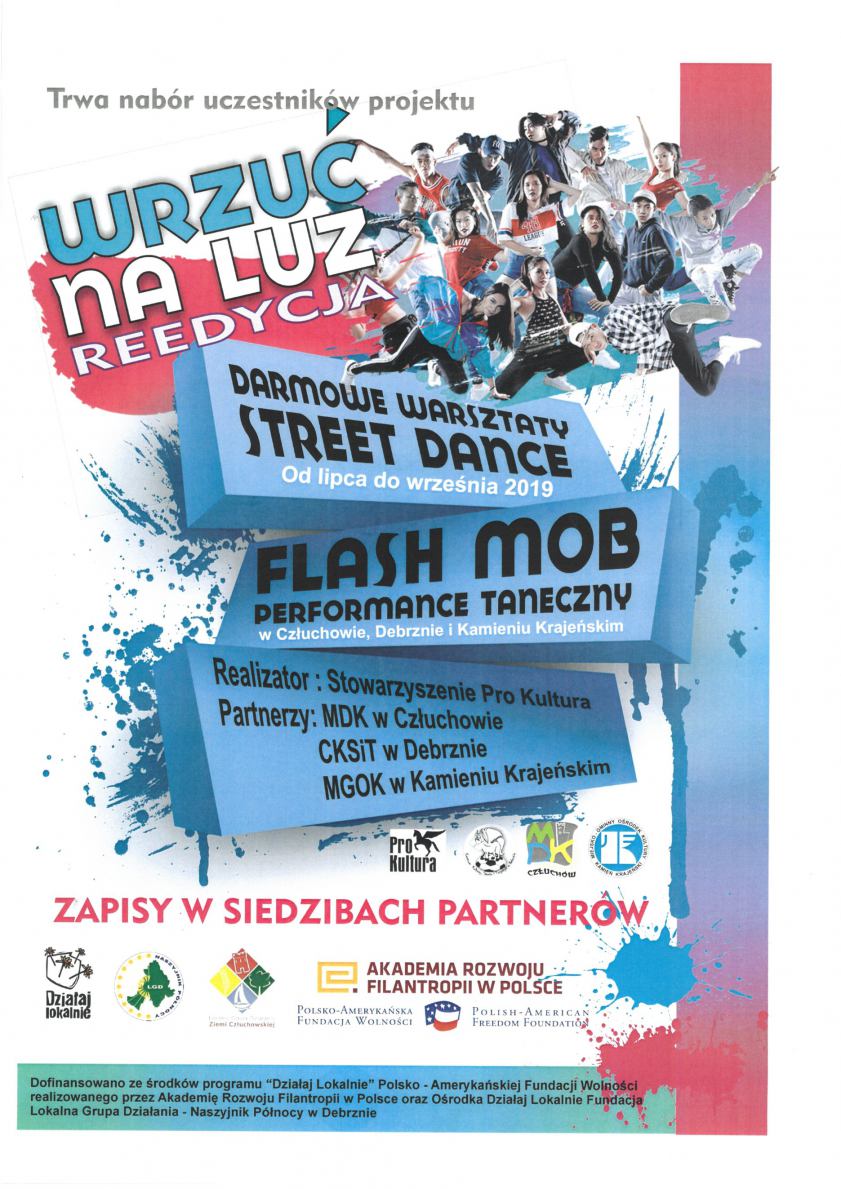 Trwają zapisy na darmowe, wakacyjne warsztaty taneczne w Człuchowie, Debrznie i Kamieniu Krajeńskim