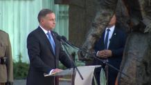 "To dzięki temu pokoleniu Polska jest!". Prezydent Duda podczas uroczystości przed Pomnikiem Powstania Warszawskiego