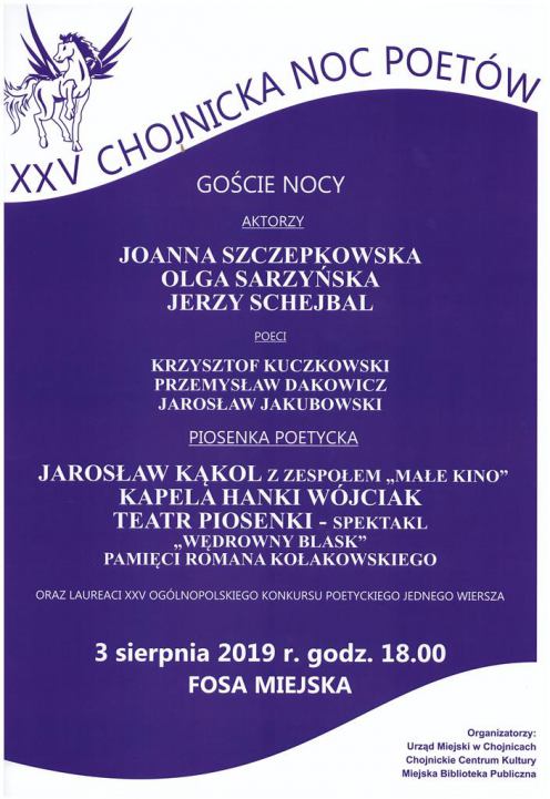 Przed nami XXV Chojnicka Noc Poet&oacute;w