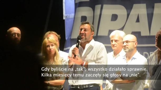 Wicepremier Włoch M. Salvini nie zamierza trzymać się stołka i proponuje wcześniejsze wybory
