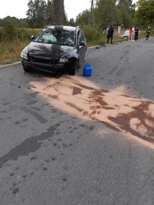 Zderzenie trzech pojazdów w powiecie kościerskim