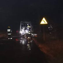 We Wdzydzach Tucholskich spłonął samochód dostawczy
