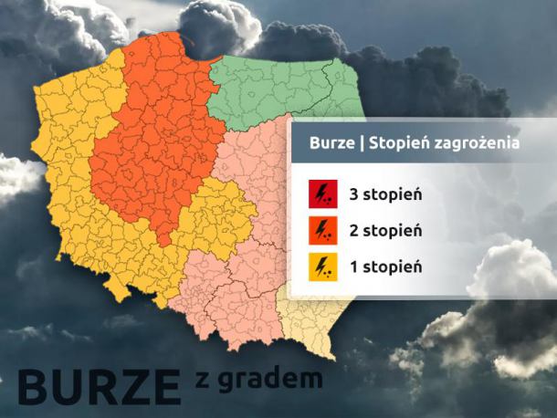 Uwaga! IMGW wydało dla naszego regionu alert 2. stopnia przed burzami z gradem. Może być niebezpiecznie!