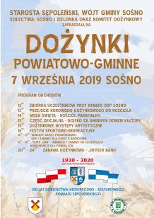 Dziś (7.09) w Sośnie odbędą się dożynki powiatu sępoleńskiego