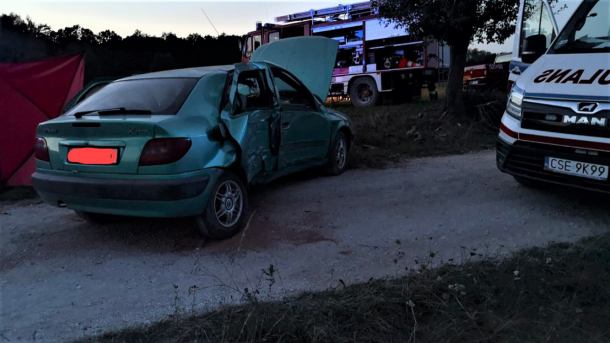 Śmiertelny wypadek we Włościbórku w gminie Sępólno Krajeńskie