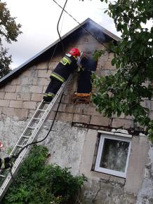 Pożar budynku mieszkalnego w Sztofrowej Hucie, w powiecie kościerskim