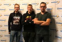 Podgórski z Chojniczanki, Męczykowski z KS-u Kościerzyna i Grzegorczyk z WKM-u Więcbork w Weekend FM