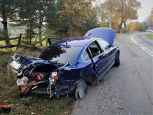 Prawo jazdy miał zaledwie dwa miesiące, a już je stracił. To efekt kolizji w powiecie bytowskim