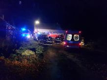 32-letni mężczyzna ucierpiał w pożarze piwnicy w miejscowości Wysin w powiecie kościerskim