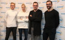 Wicemistrzyni świata Iga Baumgart-Witan i jej mąż-bramkarz Chojniczanki Andrzej Witan w Weekend FM