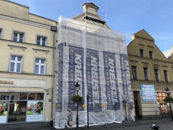 Trwa termomodernizacja budynku Biblioteki Miejskiej w Kościerzynie