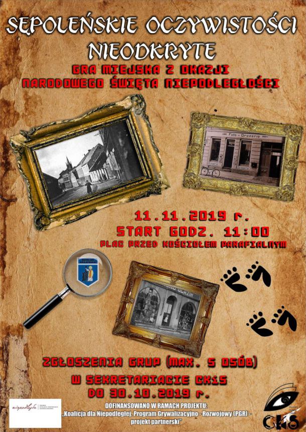 Historyczna gra miejska to pomysł władz Sępólna Krajeńskiego na świętowanie niepodległości