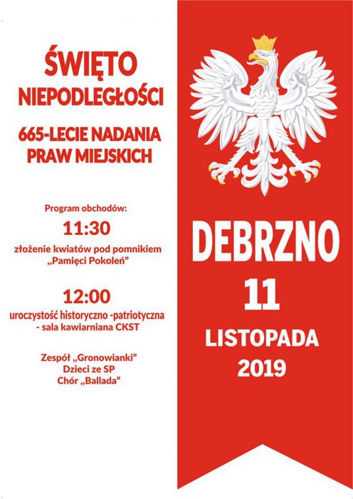 W całym powiecie człuchowskim dziś (11.11) obchody 101. rocznicy odzyskania niepodległości przez Polskę