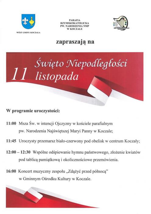W całym powiecie człuchowskim dziś (11.11) obchody 101. rocznicy odzyskania niepodległości przez Polskę