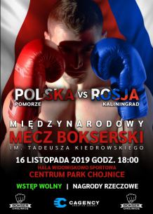 Memoriał Tadeusza Kiedrowskiego i mecz bokserski Polska - Rosja w Chojnicach