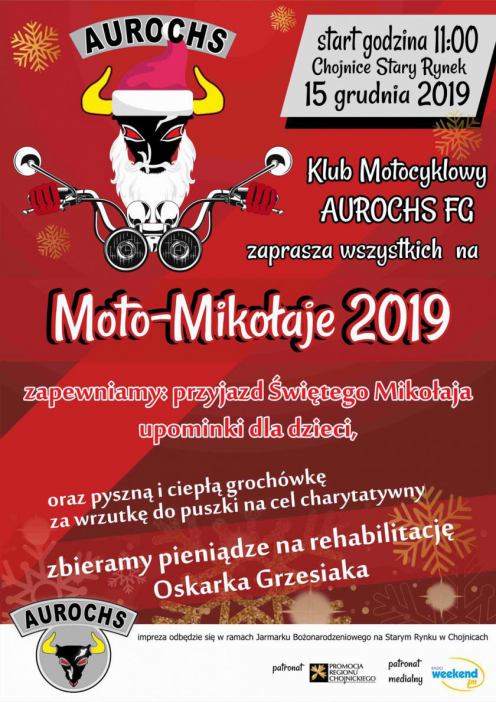 Moto-Mikołaje 2019 charytatywnie dla Oskarka