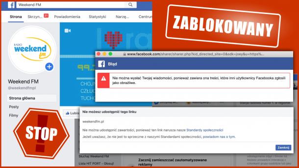 Facebook zablokował stronę radia Weekend FM. Oświadczenie nadawcy