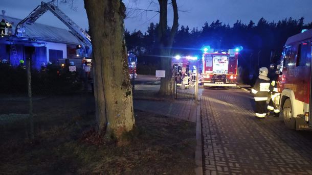 Pożar kotłowni w Rychnowach. W poniedziałek zajęć w przedszkolu i szkole nie będzie