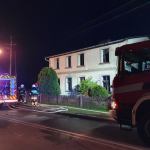 Pożar domu w Łęgu. fot. PSP Chojnice