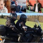 Na zdjęciach Tobiasz, Szymon, Anna Czarnowska z grupą ROOMX oraz na motocyklu z mężem Romanem.