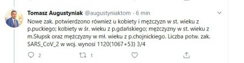 Nowe zakażenie koronawirusem SARS-CoV-2 w powiecie chojnickim