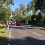 Zderzenie trzech pojazdów na drodze Tuchola - Chojnice. fot. nadesłane przez słuchacza Weekend FM