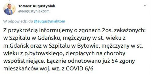 Śmierć chorego na COVID-19 w Bytowie. Są też nowe przypadki zachorowań w regionie