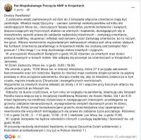 Proboszcz parafii w Krojantach nie zamknie furtki cmentarza. &bdquo;Nie mogę! w imię duchowego dobra zmarłych i żyjących&rdquo;