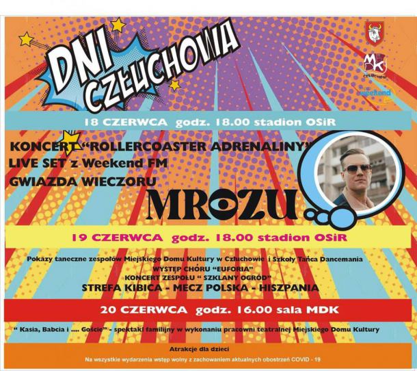 Koncert gwiazdy, musical, spektakl i strefa kibica. Dni Człuchowa w tym roku od piątku do niedzieli