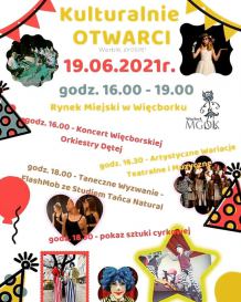 Festyn "Kulturalnie otwarci" na rynku miejskim w Więcborku