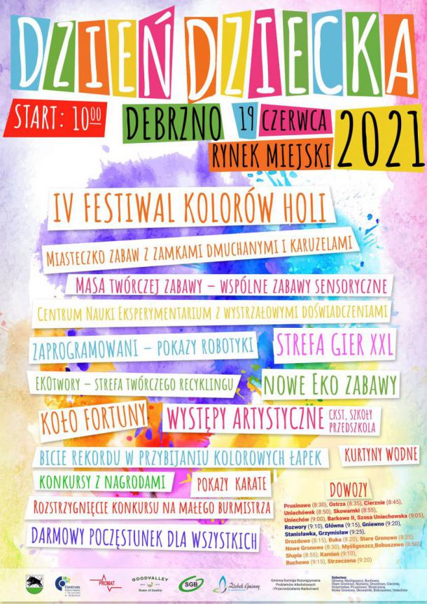 Festiwal kolorów i inne atrakcje na Dzień Dziecka w Debrznie. Duży festyn już w sobotę
