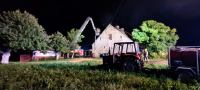Nocny pożar poddasza domu w Krojantach, koło Chojnic. "Płomienie wychodziły już na zewnątrz"