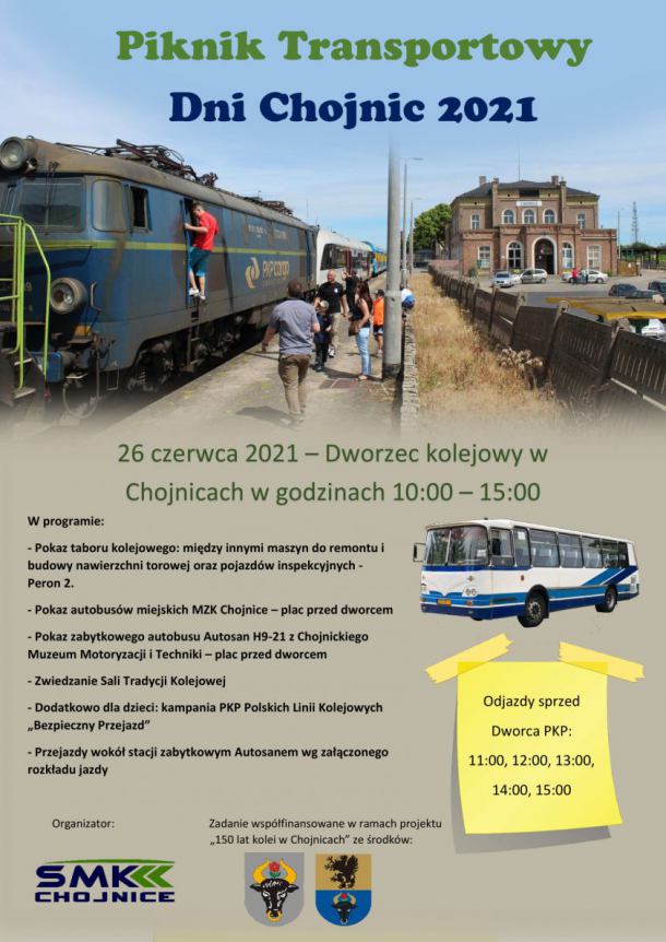 Stowarzyszenie Miłośników Kolei z Chojnic zaprasza w sobotę na Piknik Transportowy