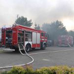 Pożar zakładu produkcyjnego w Klawkowie, koło Chojnic. fot. A. Jażdżejewski/Weekend FM