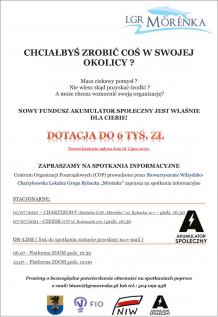 LGR "Morenka" ma pieniądze dla osób z pomysłami, które chcą coś zmienić w swoim otoczeniu
