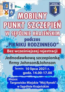 Już po raz drugi w Sępólnie Krajeńskim stanie mobilny punkt szczepień