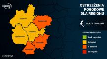 Kolejne alerty IMGW w regionie z powodu burz. Podwyższony stopień zagrożenia w trzech powiatach