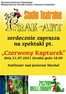 W amfiteatrze nad jeziorem Mochel w Kamieniu Krajeńskim dziś spektakl dla dzieci "Czerwony kapturek"