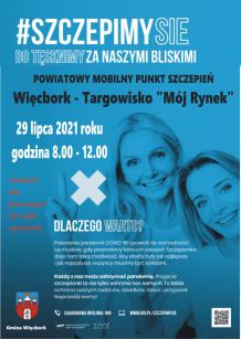 Powiatowy mobilny punkt szczepień stanie w czwartek 29 lipca na targowisku w Więcborku
