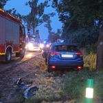 Czołowe zderzenie samochodów na drodze Chojnice - Tuchola. fot. Patryk Horba